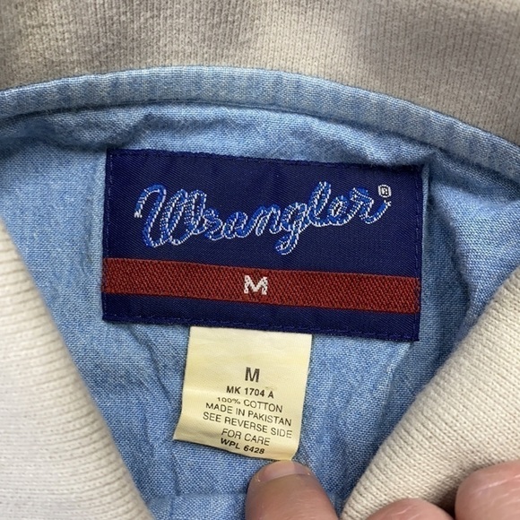 Vintage Wrangler Western Aztec Polo Shirt Size Medium - Picture 6 of 7